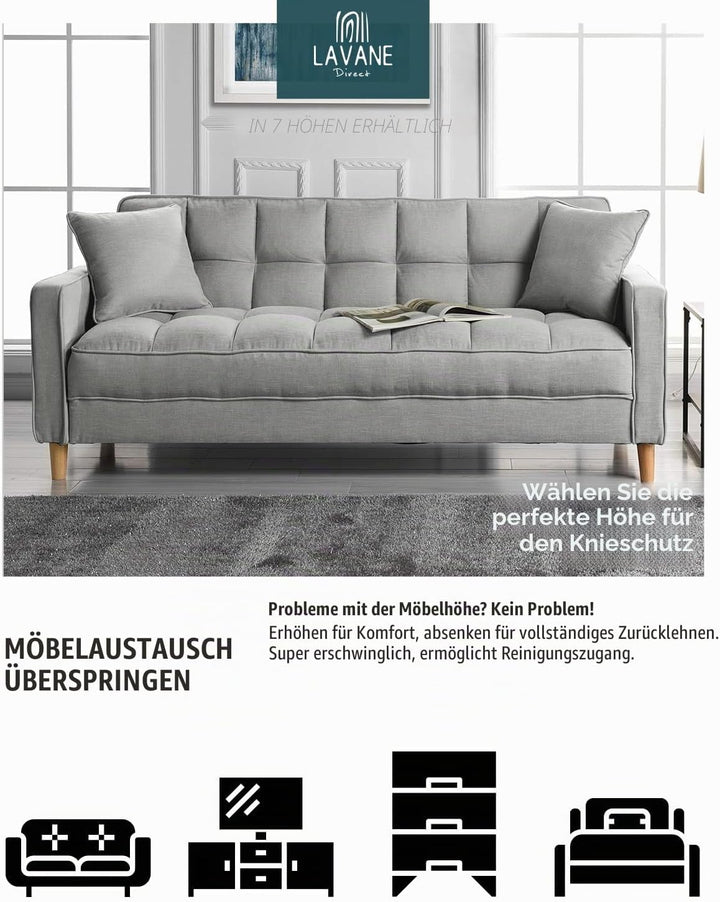 La Vane 3.15 Zoll / 8cm Holz Tischbeine, 4 Stück Massivholz Konisch Ersatz Möbelfüsse Möbelbeine mit