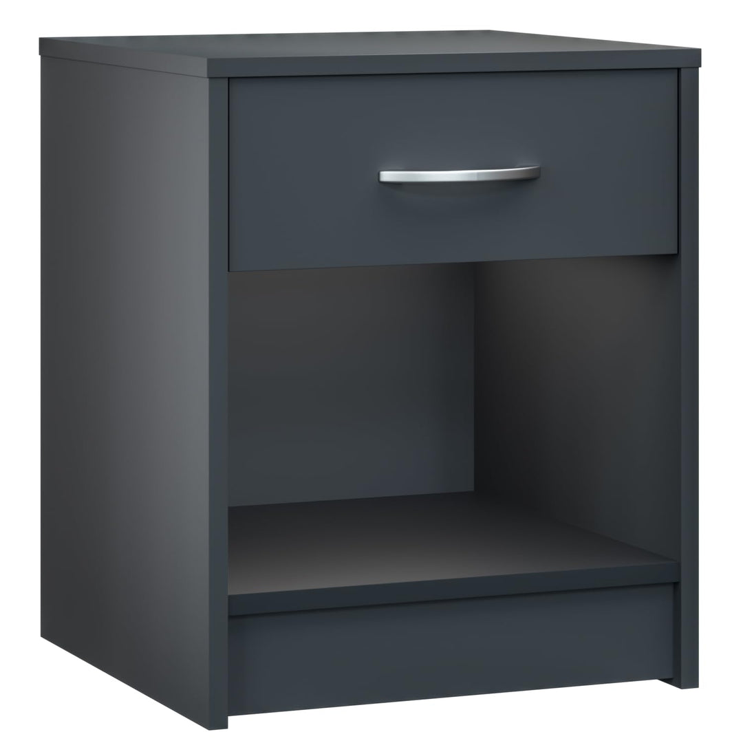 Casaria® Nachttisch Anthrazit 50x40x35cm mit Schublade Holz Modern 50cm Komforthöhe Boxspringbett Sc