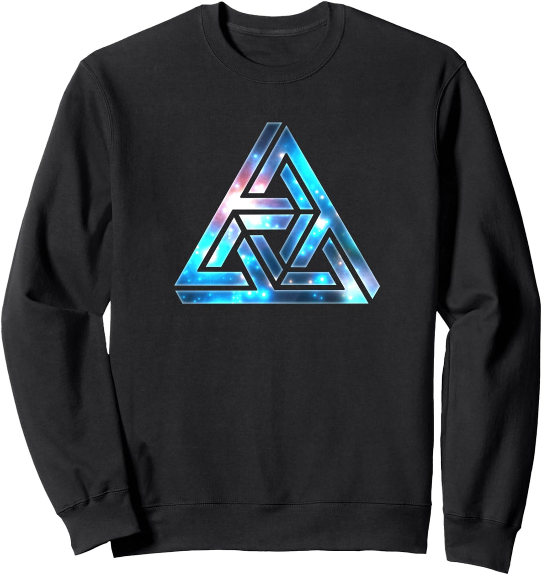 Unmögliches Dreieck Optische Täuschung Penrose Mathe Sweatshirt