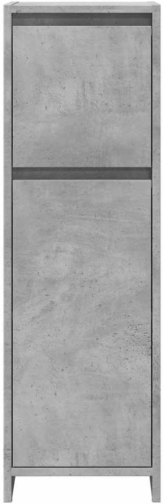 vidaXL Badezimmerschrank Betongrau 30x30x95 cm Holzwerkstoff, Badezimmermöbel, Badschrank, Toiletten