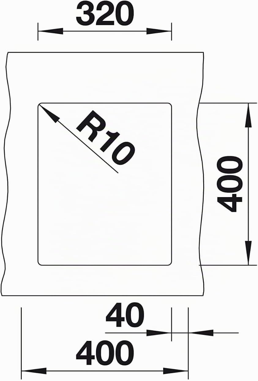 BLANCO SUBLINE 320-U | SILGRANIT weiss | Einbauart: Unterbau | ohne Ablauffernbedienung | 40er Unter