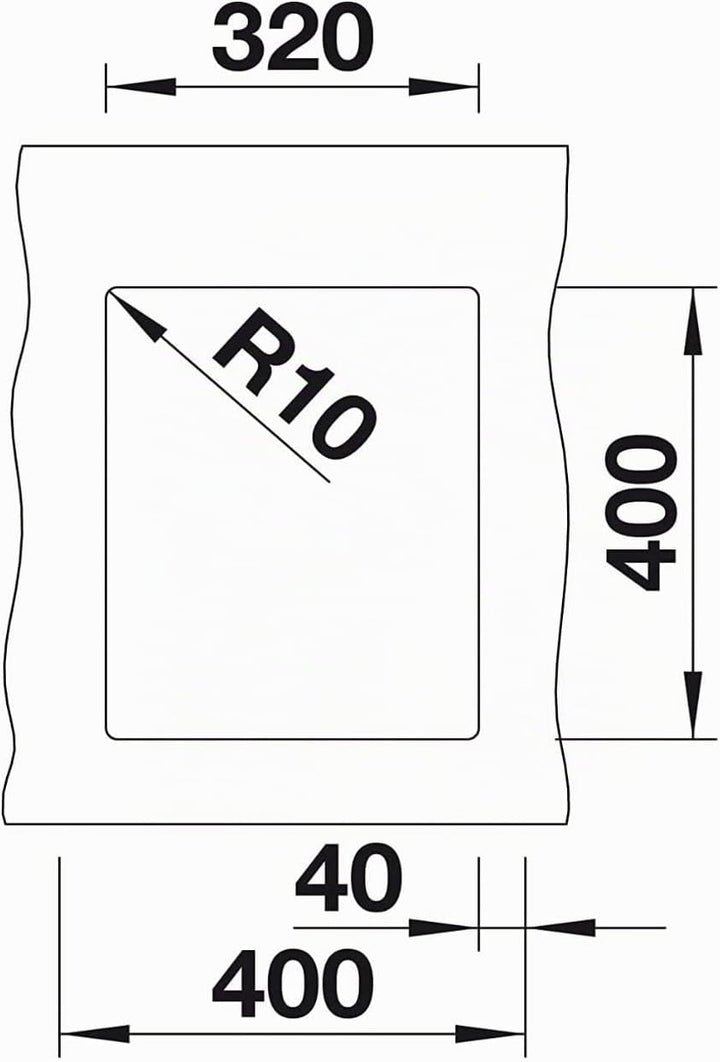 BLANCO SUBLINE 320-U | SILGRANIT weiss | Einbauart: Unterbau | ohne Ablauffernbedienung | 40er Unter
