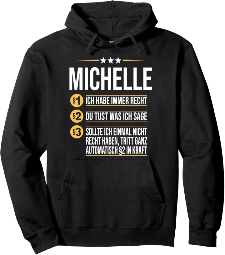 Michelle Vorname Geschenk-Idee Geburtstag Namensgeschenk Pullover Hoodie
