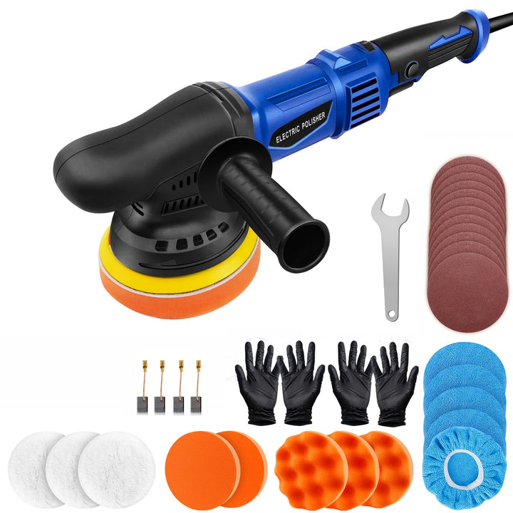 920W Auto Poliermaschine Set 25tlg Polieraufsatz, Exzenter Poliermaschinen für Auto Möbeln Boot KFZ,