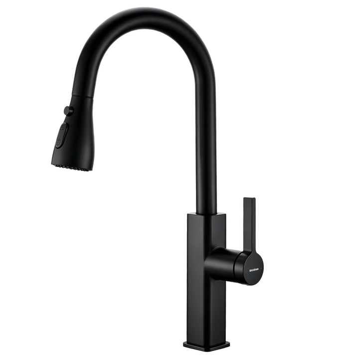 Wasserhahn Küche Ausziehbar, 2 Wasserauslauf Modi, Schwarz