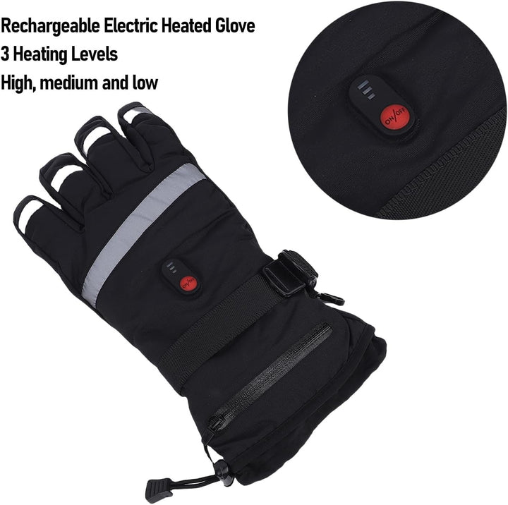 Sorandy Beheizte Hand Schuhe, Wiederaufladbare Batterie-Heizhandschuhe, 3-stufige Grosse Heizfläche,