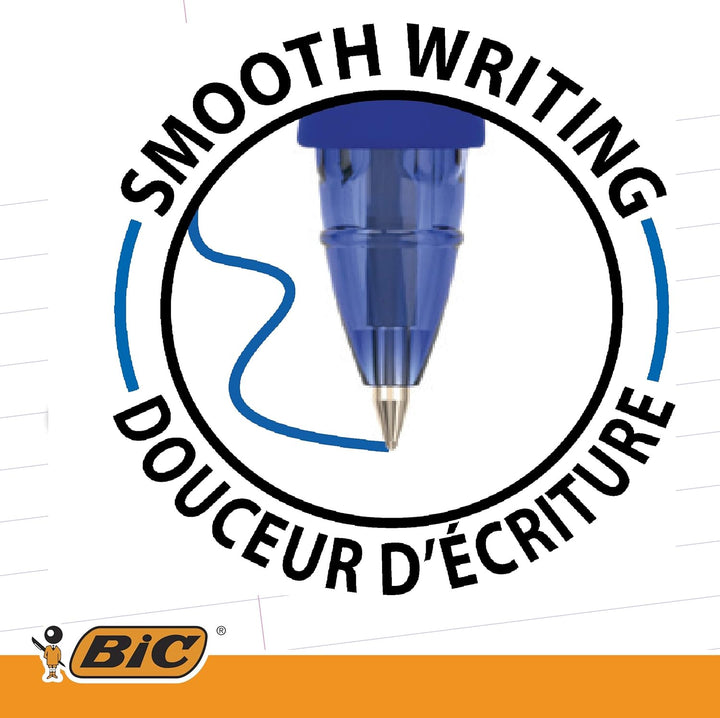 BIC 943440 Gel-ocity Illusion Druck-Gel-Roller 0,7 mm, Schachtel à 12 Stück blau blau 12 Stück (1er