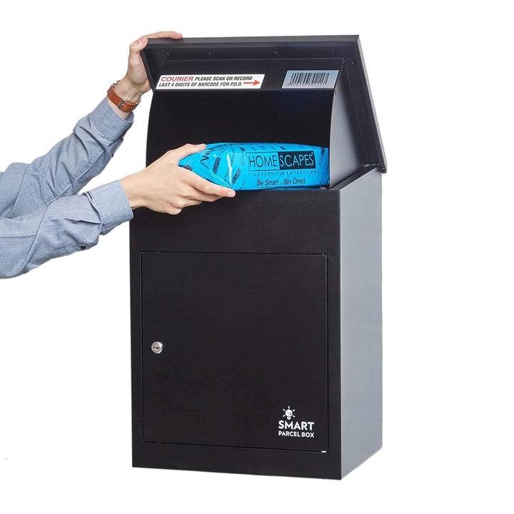 Smart Parcel Box, mittelgrosser Paketbriefkasten mit Paketfach und Briefkasten, sicherer Paketkasten