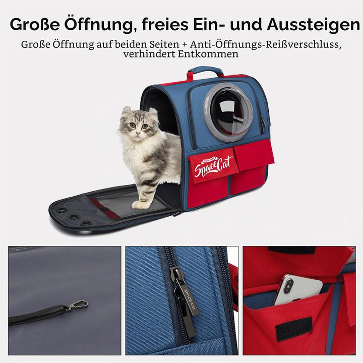 Galatée Katzen Rucksack Träger, Haustier Rucksack Blasen Rucksack, Katzen Tragen, Raumkapsel Haustie