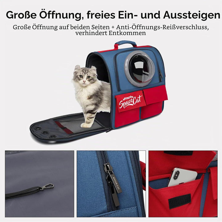 Galatée Katzen Rucksack Träger, Haustier Rucksack Blasen Rucksack, Katzen Tragen, Raumkapsel Haustie