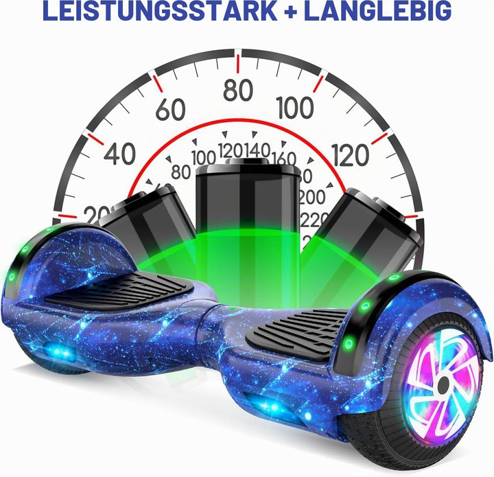 SISIGAD Hoverboard Kart Scooter für alle Gelände Self Balanciert 6,5 Zoll mit Bluetooth Lautsprecher