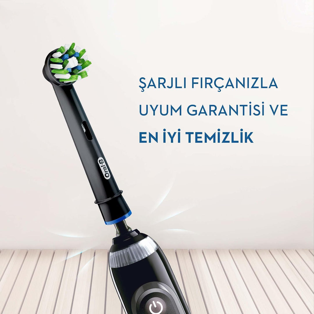 Oral-B Zahnbürste Ersatzkopf Cross Action schwarz 4 Stück