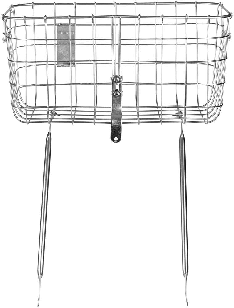 Basil Unisex – Erwachsene Robin Fahrradkorb 10 Kg silber, 10 Kg silber