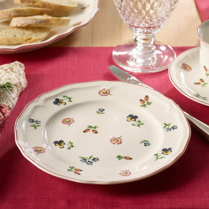 Villeroy & Boch Petite Fleur Frühstücksteller, Porzellan, Weiss, 22 x 22 x 7 cm, 6 Einheiten