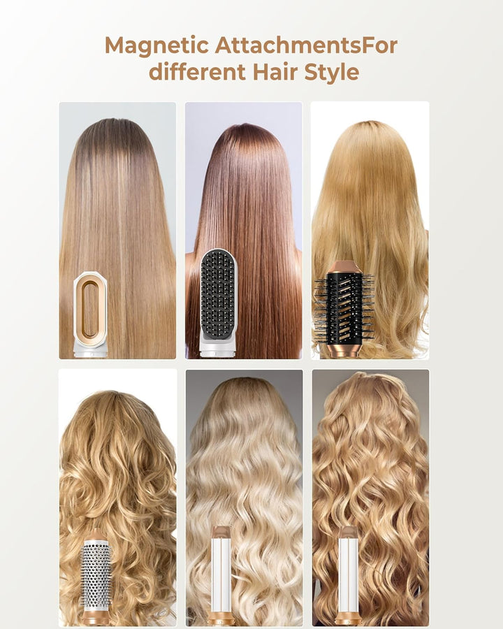 Air styler 6 in 1 Haarstyler Hair styler Föhnbürste Warmluftbürste Haartrockner Lockenstab, Glättbür
