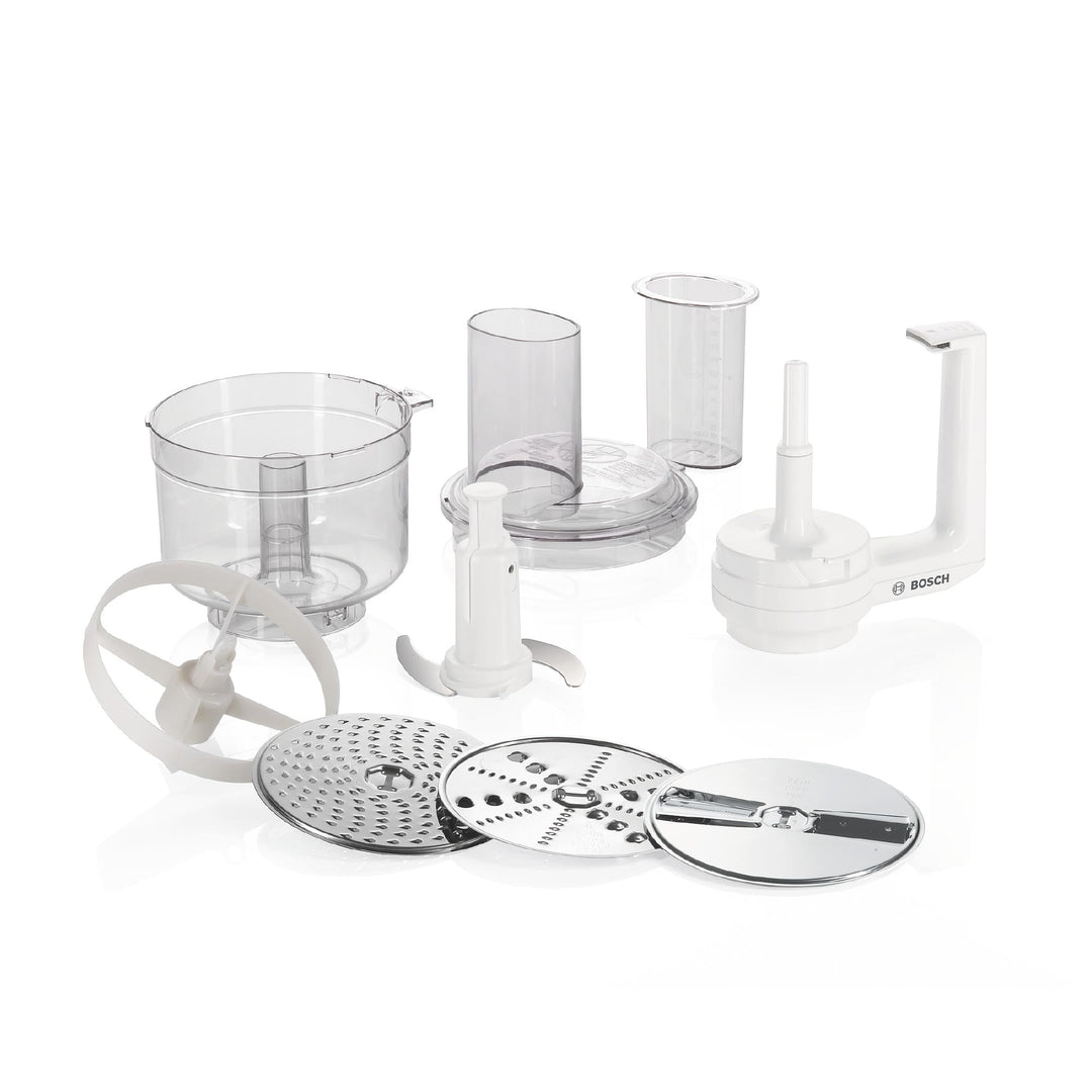 Bosch Multimixer MUZ5MM1, inklusive 3 Scheiben (Schneid-Wende-Scheibe, Raspel-Wendescheibe, Reibesch