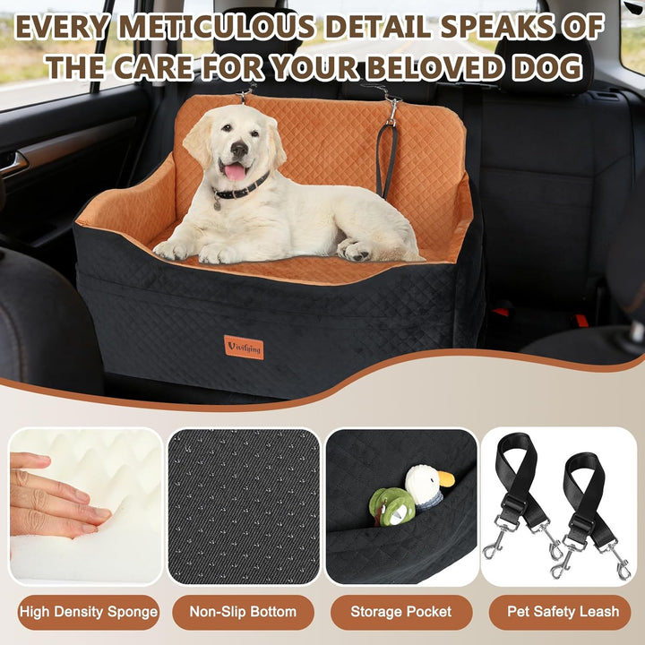 Vivifying Hunde Autositz Rückbank, mittelgrosse/grosse oder 2 kleine Hunde