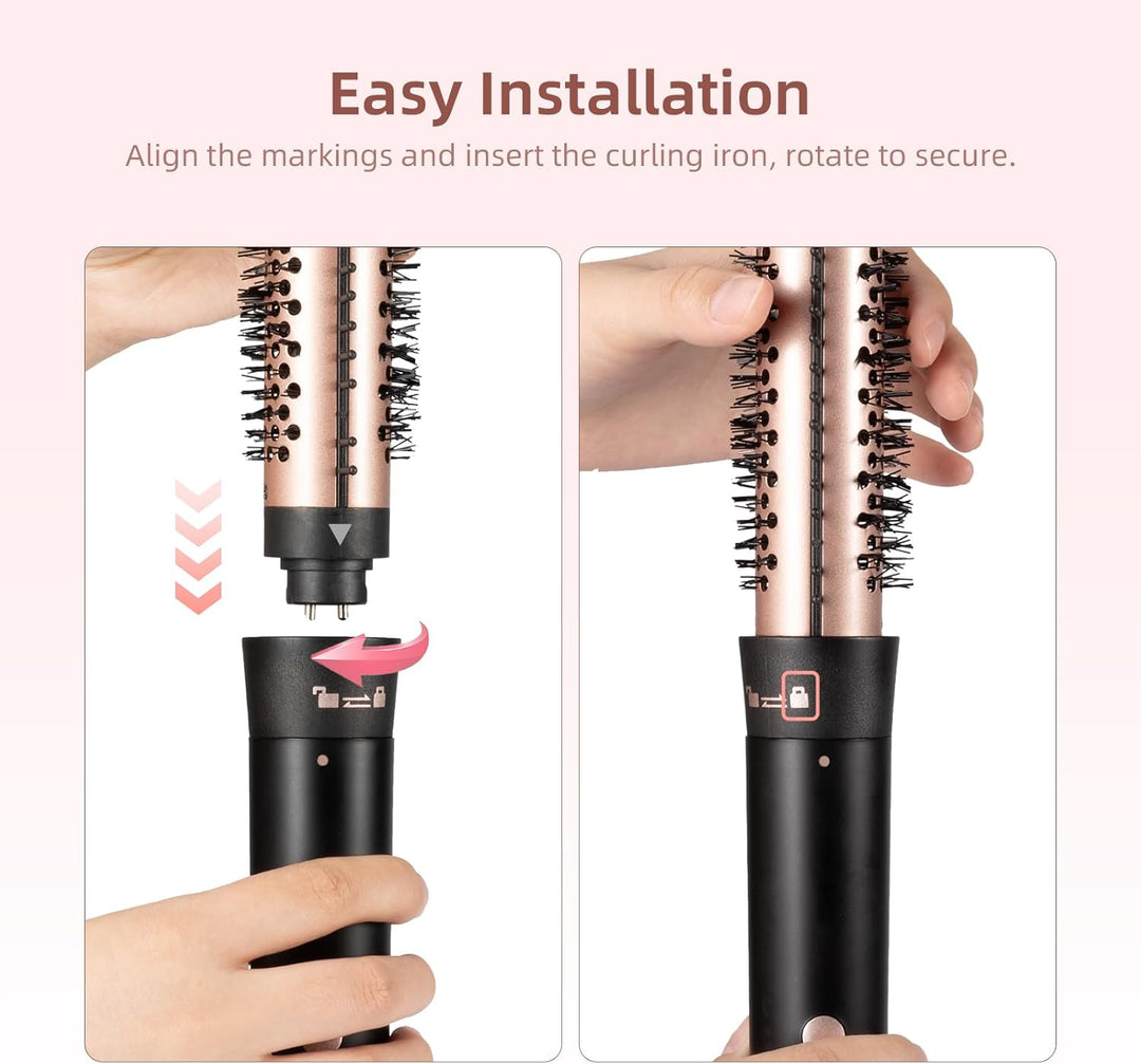 Carehabi Lockenstab Set 5 in 1 Keramik - 9mm bis 32mm Welleneisen mit Verschiedenen Aufsätzen für Gr