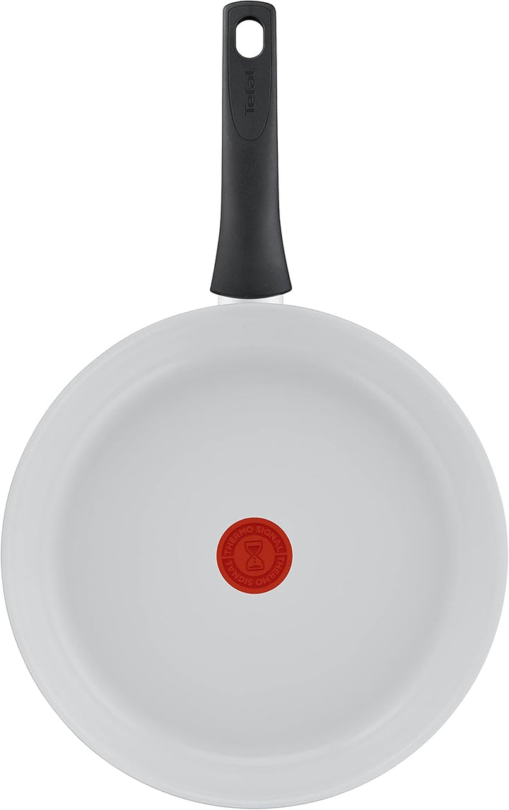 Tefal Ceramic Control Bratpfanne 28 cm, Pfanne Induktion, sichere Keramikpfanne, Thermo-Signal bei i