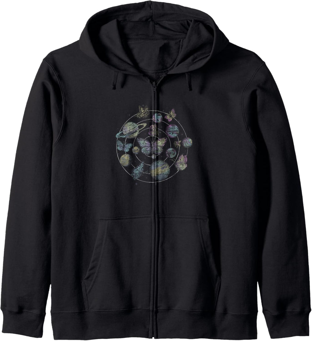 Planet Butterflies Gradient Solar System Kapuzenjacke