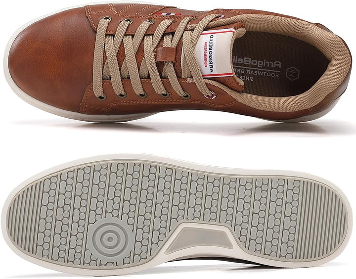 ARRIGO BELLO Herren Freizeitschuhe Schuhe Sneakers Wanderschuhe Leders Laufschuhe Leichtgewicht Outd