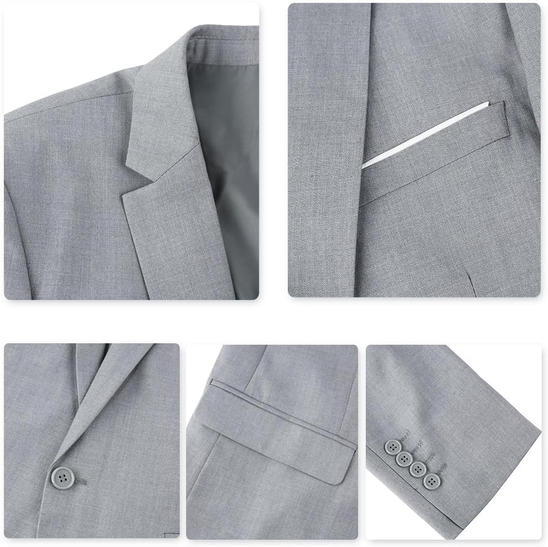 YOUTHUP Herren Anzug Slim Fit 3 Teilig Anzüge für Hochzeit Business Herrenanzug Sakko Anzughose West