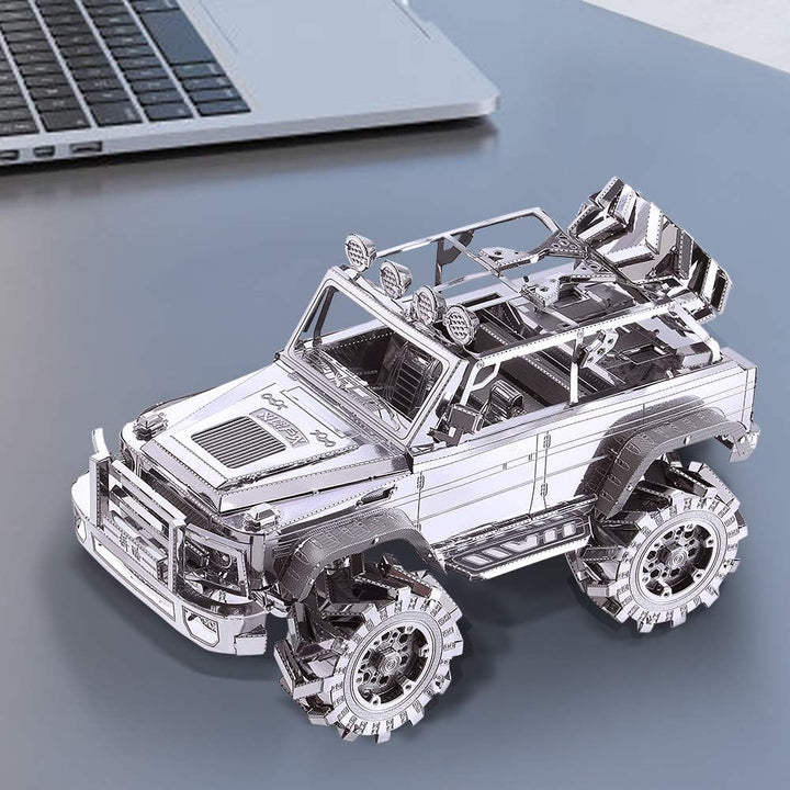 Piececool 3D Puzzle Metall Geländewagen, 3D Metall Puzzle Automodell für 340 Edelstahl, Ganzes Metal
