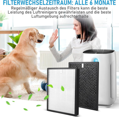 2er Ersatzfilter-Set kompatibel mit Philips Luftreiniger,AC2882, AC2885, AC2887, AC2889, AC2892, AC3