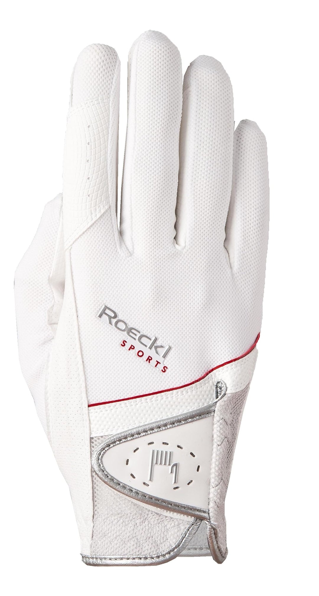 Roeckl Sports Reithandschuh Madrid, Turnier Sommer Handschuh, 7 Farben, Grösse 6-10.5 6.5 Weiss, 6.5