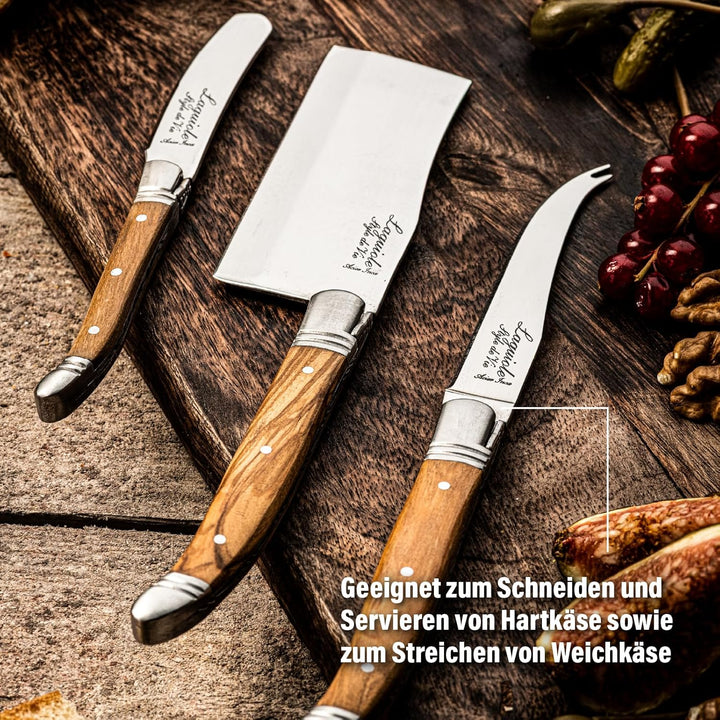 Laguiole Style de Vie Käsemesser Luxury Line, 3-teilig,