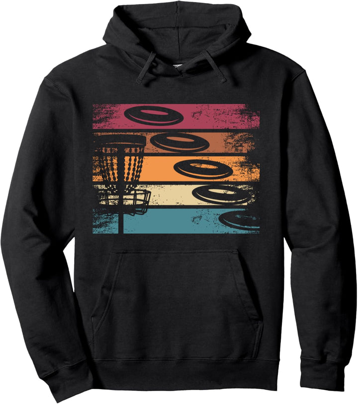Disc Golfing Disc Golf Scheibe Disc Golf Korb Silhouette Pullover Hoodie