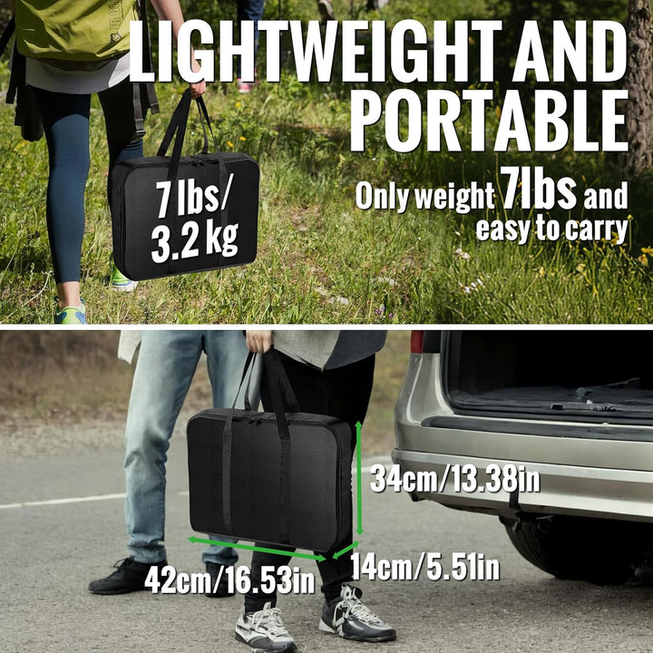 GARLLEN Campingtisch klappbar, 89x40,5cm &amp; 4 höhenverstellbar Klapptisch Aluminium Leicht Mehrzweckt
