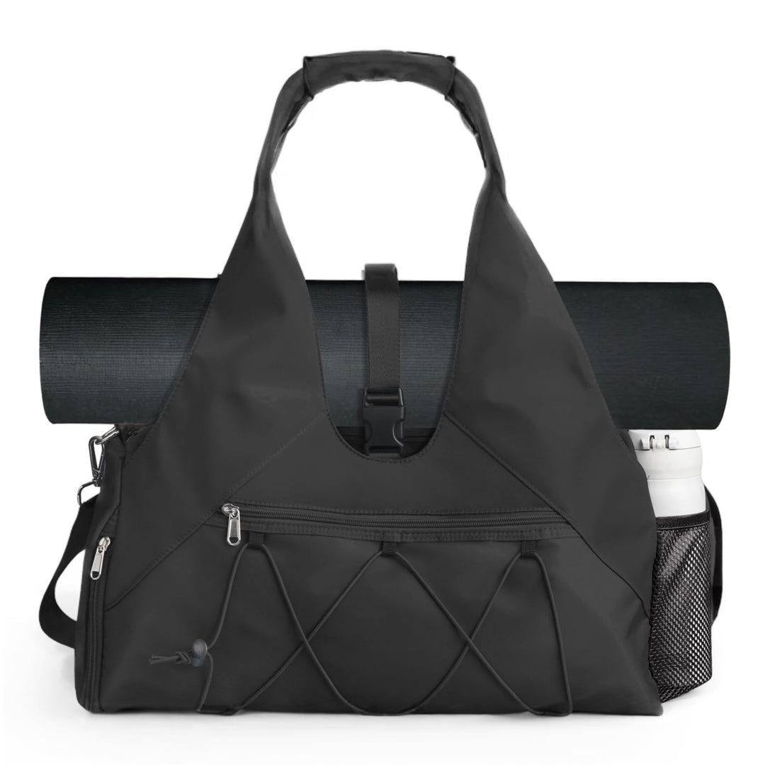 Sporttasche für Damen Yogatasche mit Schuhfach & Nassfach Reisetasche Tragetasche für Yogamatten Fre