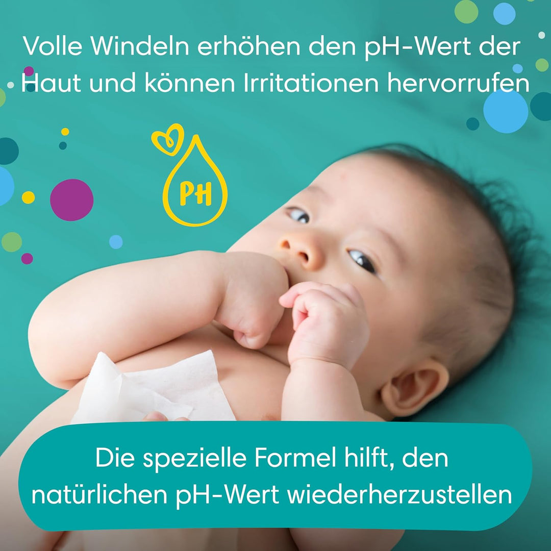 Pampers Fresh Clean Feuchttücher 5 Packungen mit 52 Stück = 260 Feuchttücher, milder Duft, auch für