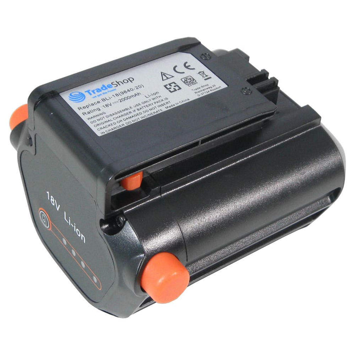 Hochleistungs Li-Ion Akku 18V / 2000mAh kompatibel mit Gardena 09840-20 BLi-18, kompatibel mit Garde