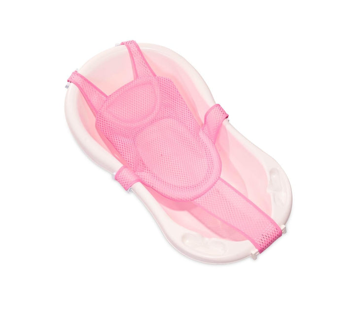 Lorelli Babywannennetz Turtle, Kunststoff Clips, Badewanneneinsatz, ab Geburt pink, pink