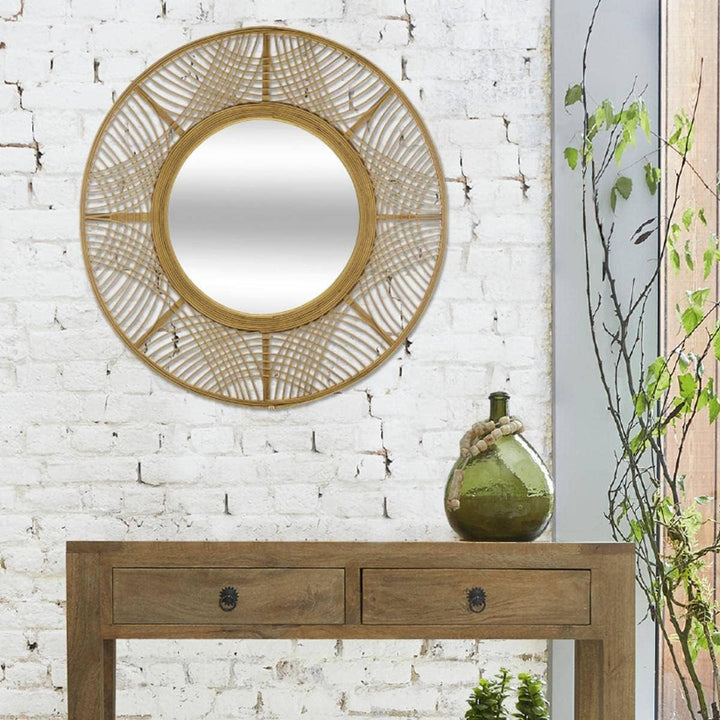 Spiegel Ina - Bambus D 70 cm - Beige - Atmosphera créateur d'intérieur cm beige, cm beige