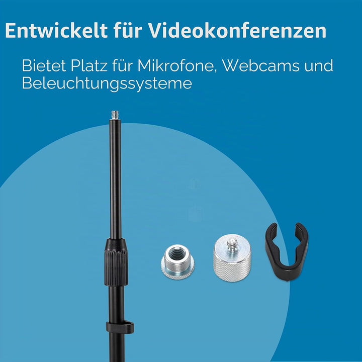 Kensington A1010 Teleskop-Tischhalterung für Video-Zubehör wie Mikrofone, Webcams und Beleuchtungssy