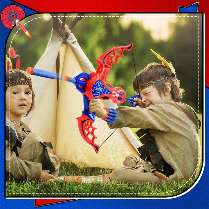 Spider Spielzeug —— Pfeil Und Bogen Kinder Outdoor Spielzeug ab 3-10 Jahre Kinder Geschenk Dynamikfa