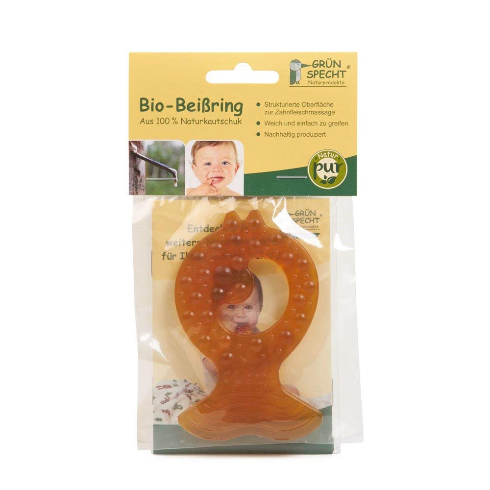 Beissring aus Naturkautschuk Doppelpack // 2er Set,ohne Schadstoffen, Silikonen und chemischen Weich