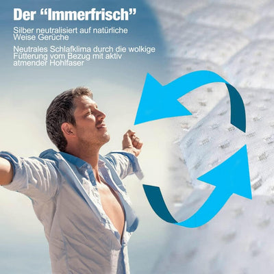 Traumreiter Seitenschläferkissen mit Bezug Baumwolle Altrosa,Extra breit & Memory Foam, Visco Dream