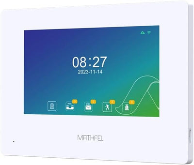 MATHFEL 1 Familienhaus 2 Draht Bus WLAN Video-Türsprechanlage, 10 Zoll Monitor mit Full HD 2 Megapix