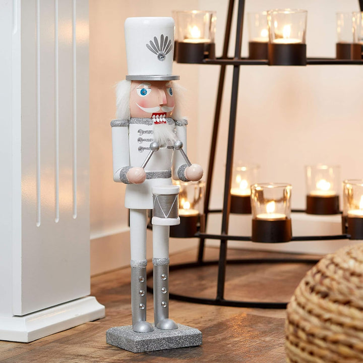 Cepewa Nussknacker aus Holz Trommler w/s 38 cm Weihnachtsdeko Figur Erzgebirge Nussbrecher Nutcracke
