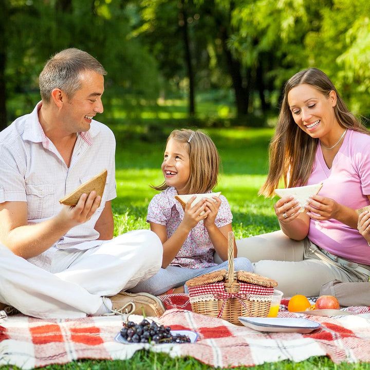 MAGICLULU 1 Stück Weiden-Picknickkorb Mit Einlage Picknickkorb Im Landhausstil Mit Deckel Für Einkau