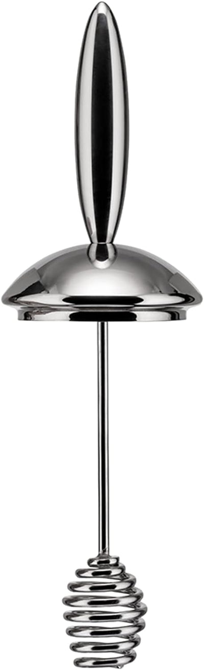 Alessi TW01 Honey Pot Honigspender aus Kristallglas mit Deckel, Edelstahl