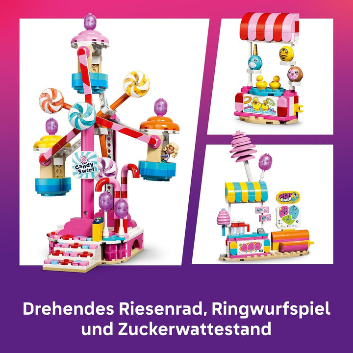 LEGO Friends Cupcake-Riesenrad - Interaktives Spielset mit Jahrmarktspielen, 3 Minifiguren &amp; Zubehör