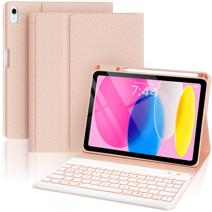 OYEEICE Hülle mit Tastatur für iPad A16 11 Generation 2025/10 Generation 2022 (11/10.9 Zoll), Vergrö