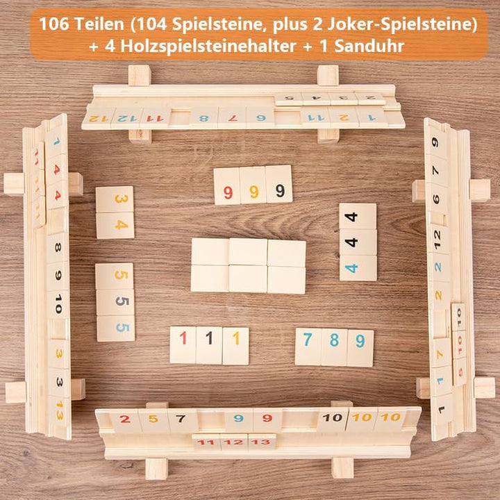 Okey Spiel, Rummikub Holz, Okay Spiel, Rummy Cup, VIP AHSAP Okey Takimi, Wooden Rummy Set with Melam