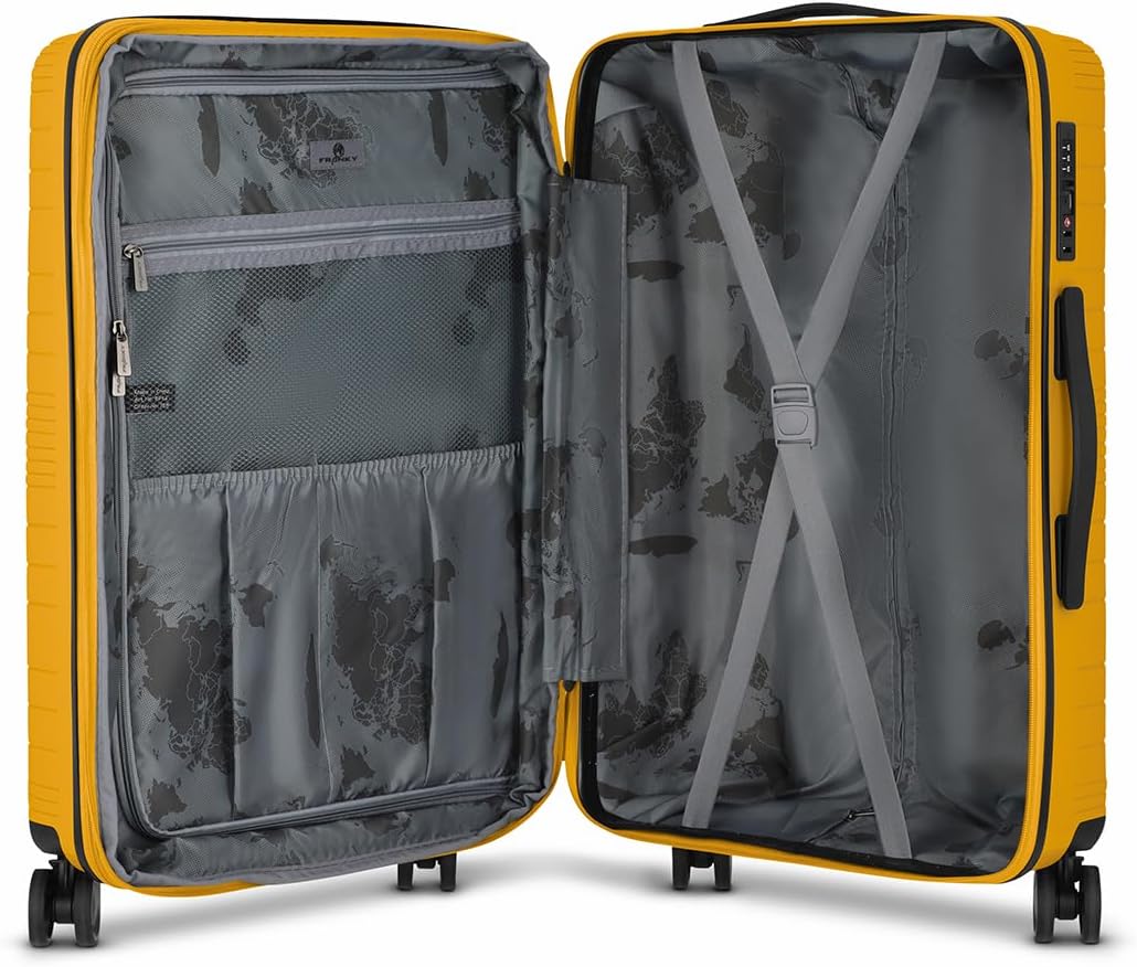 Franky Dallas 3.0 Hartschalen-Trolley mit 4 Rollen Koffer Set 3 Teilig | Ausgestattet mit TSA-Schlos