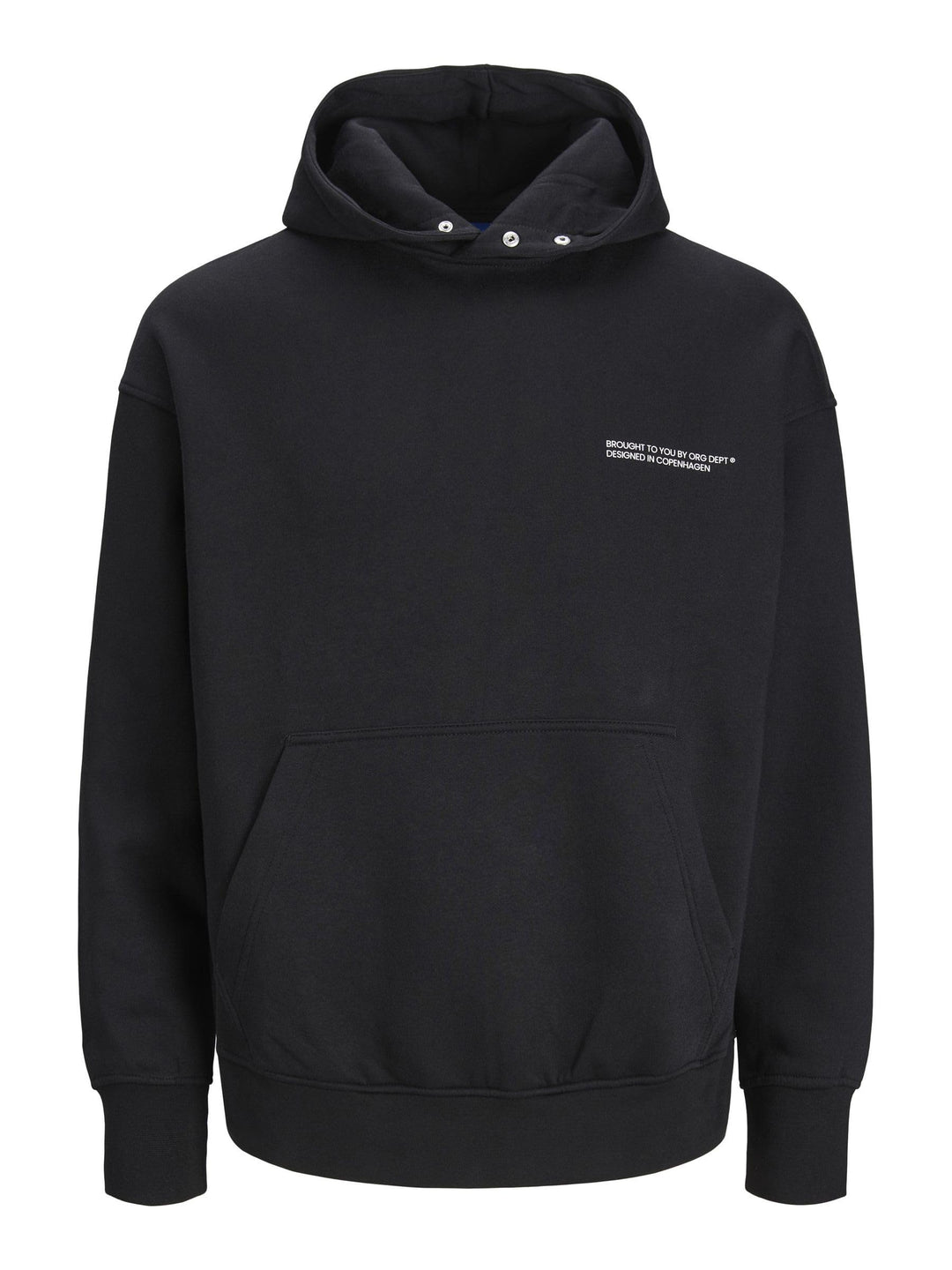 JACK & JONES Male Kapuzenpullover Gedruckt Kapuzenpullover S Schwarz, S Schwarz